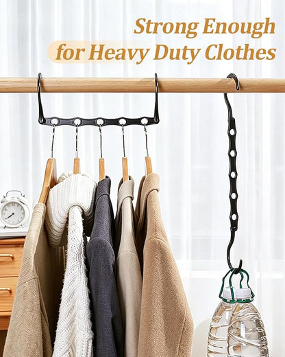 AMKUFO Hangers-Space-Saving 16 Pack Space-Saver, Plastic Magic Hangers for Small Closet Organization, Multifuctional Clothes Hangers for Closet Organizer and Storage, Small Sapce Home Essentials