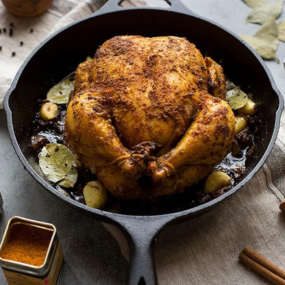 Lodge Seasoned Cast Iron Skillet - PFAS-Free, Non-Toxic Cookware - Use with an Oven, Stove, Grill, or Campfire - Naturally Non-Stick & Oven Safe - 12 Inches