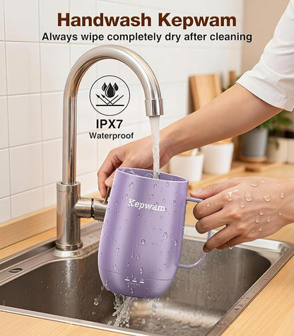 Kepwam Heated Coffee Mug T2-Plus, 20oz Leading Large Capacity Self Heating Coffee Mug, Up to 8 Hrs Battery & Hot Up to 149℉, Smart Coffee Mug for Women, Men