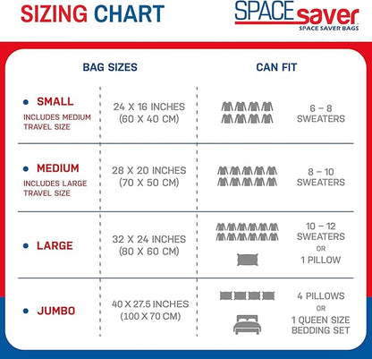 10-Pack Variety Vacuum Storage Bags for Comforters, Blankets & Clothes – Vacuum Sealed Compression Bags with Hand Pump – Space Saver Storage Bags for Bedding,Travel & Organization (2S, 2M, 3L & 3XL)