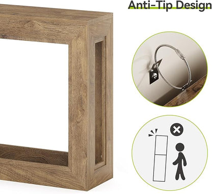 LITTLE TREE Narrow Console Tables, 63" Couch Table Behind Sofa, Extra Long Console Table for Entryway, Hallway, Living Room, Entrance, Foyer, Modern Light Oak Brown
