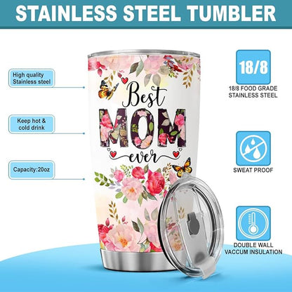 Mom Ugly Children, Funny Coffee Mothers For Tumblers Mama Mother Insulated Day Cups Women Handle, Tumbler 20 Oz With Lid And Straw, Best Mom Ever Gifts
