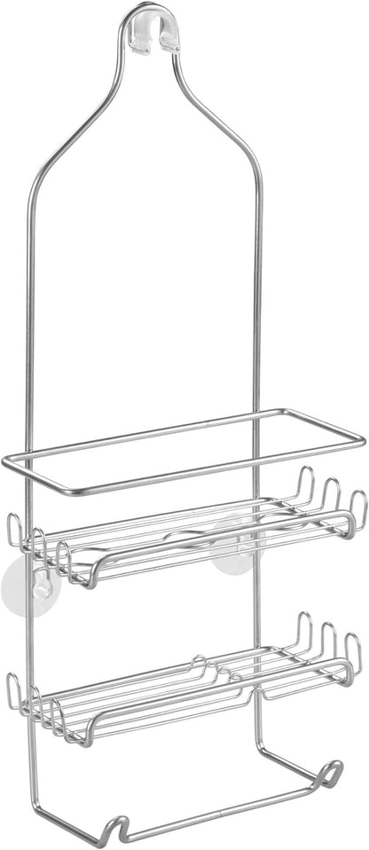 iDesign Steel Hanging Shower Caddy Organizer, The Milo Collection – 9” x 4.5” 21.25”, Silver