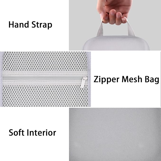 Label Printer Case Compatible with Brother P-Touch PTD210/PTD220 Home and Office Everyday Label Maker(Gray Case)