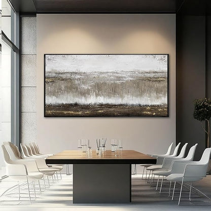 Artexist Neutral Wood Wall Decor Abstract Wall Art Contemporary Canvas Prints 29"x58" Large Posters for Living Room Kitchen Pictures
