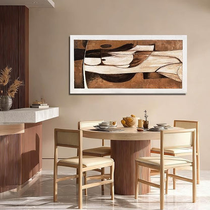 LEVERUP Modern Abstract Wall Art Gold Canvas Wall Artwork Dark Wall Decor for Bedroom Kitchen Office 20×40 Inch Posters for Room Aesthetic