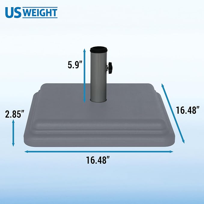 US Weight 40 Pound Umbrella Base - Weighted Umbrella Base For Use With Patio Table – Heavy Duty Base for Umbrella - Made in the USA - Multiple Colors Available