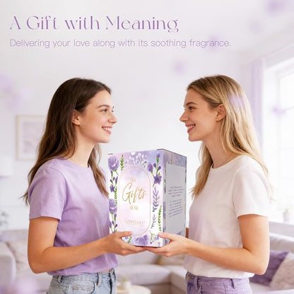 Candeldo Relaxing Birthday Gifts for Women: Purple Flower Candle Warmer Lamp with Scented Candles Mothers Day Gift Set for Mom Dimmable Wax Warmer with Timer