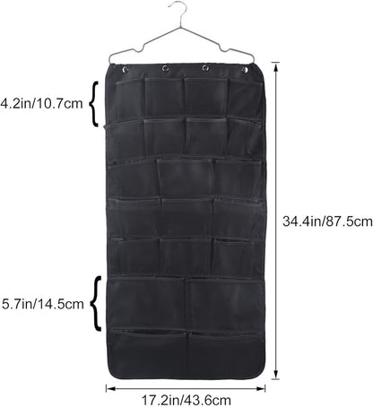 Oxford Hanging Closet Organizer for Underwear, Stocking, Bra and Sock, Dual-Sided Space Saving Storage Holder with 42 Pockets