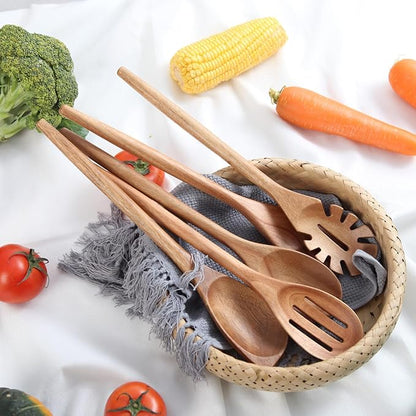 MornHalo 2PCS Acacia Wooden Spoons For Cooking-14 Inch Smooth Finish Cooking Spoons-Comfortable Grip Wood Spoons for Cooking - Non-Stick Cooking Utensils (Cooking Spoons 2pcs)