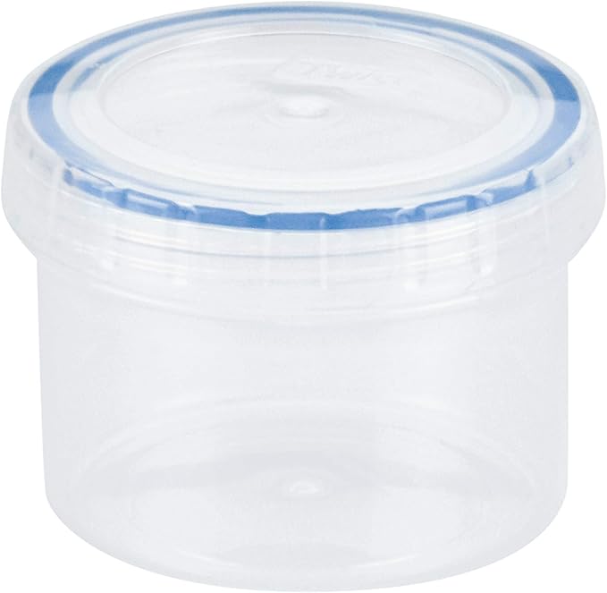 LocknLock Easy Essentials Twist Food Storage lids/Airtight containers, BPA Free, Short - 5 oz - for Candies, Clear