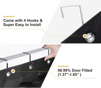 MISSLO 35 Large Pockets Over the Door Shoe Rack for Door Sturdy Oxford Over the Door Shoe Organizer Closet Hanging Shoe Holder Hanger