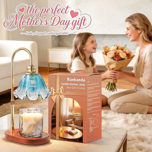 Candle Warmer Lamp with Timer, Christmas Decorations Indoor, Birthday Gifts for Women Mom, Warming Gifts for Office, Dorm, Apartment & New Home Decor