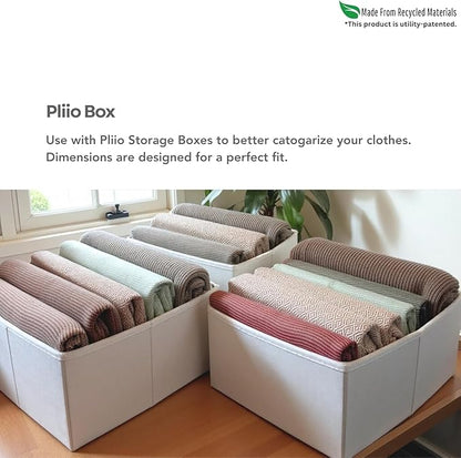 10-Pack Medium PLIIO Shirt Folder & Clothes Organizer - Foldable T-Shirt Folding Board, Drawer Organizer for Clothing, Space-Saving Wardrobe & Suitcase Storage Solution