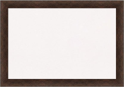 Amanti Art White Cork Board for Wall, 19x27 Vision Board with Brown Wood Frame, Medium Corkboard Office Decor for Home Organization, Casual Corkboard Pinboard to display items for home organization