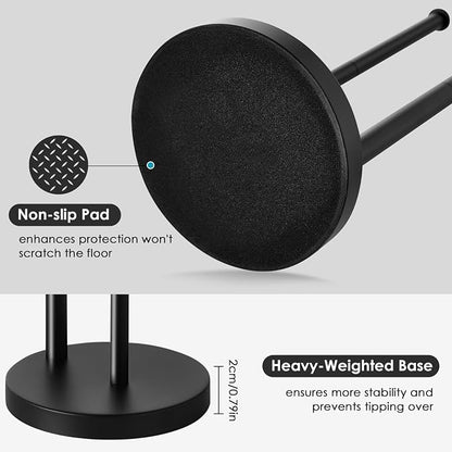 Toilet Paper Holder Stand, Bathroom Toilet Papers Stand with Large Reserve, Rustproof & Anti-Corrosion Free Standing Toilet Paper Holders, Non Tipping Toilet Paper Holder Free Standing with Thick Base