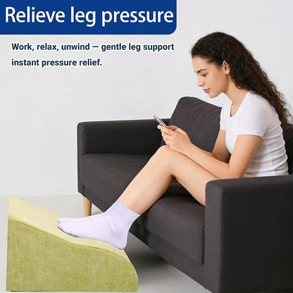 Foot Rest for Under Desk at Work, Ergonomic Under Desk Footrest with Washable Cover for Office, Home & Gaming Leg Elevation Pillow Fruit Green