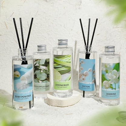 SCENTORINI Reed Diffuser Oil Refill, Lemongrass Diffuser Oil 6.76 Fl Oz, Summer Scented Essential Oil Refill Long Lasting Home Fragrance for Room Spa Aromatherapy Bathroom Hotel Decor, Patio, Outdoor