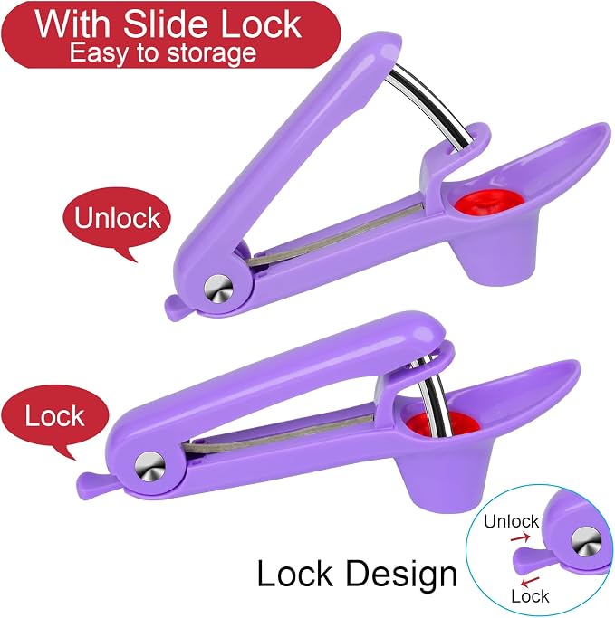 Cherry Pitter Olive Pitter Tool, Cherry Pitter Remover, Fruit Pit Core Remover with Space-Saving Lock Design for Make Fresh Cherry Dishes, Cherry Pie and Jam and Cocktail Cherries