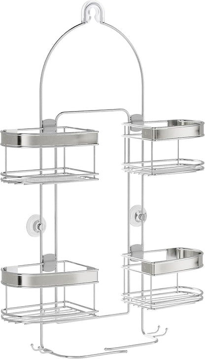 Zenith Expandable Handheld Shower Head/Large Bottle Caddy, Stainless Steel
