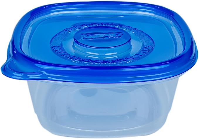 Glad GladWare Tall Entree Food Storage Containers with Lids, Large Square BPA Free Plastic for Meal Prep and Lunches, Lock Tight Seal, Microwave and Dishwasher Safe, 42 Oz, 3 Count - 6 Pack