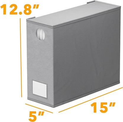 SpaceAid 2 Pack Bed Sheet Organizers and Storage, Foldable Sheet Organizer for Linen Closet, Sheets Set Folder Keeper with Window XL (Queen & King Size) Organizing Bedding Container, Gray