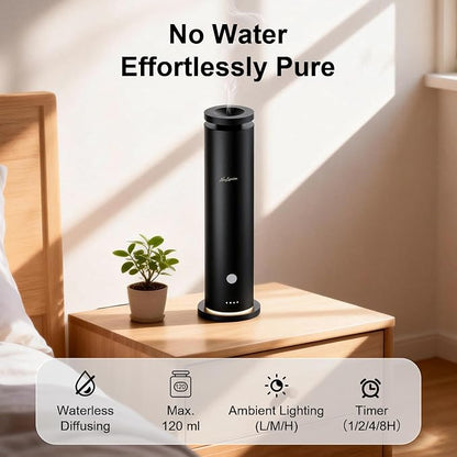 Waterless Diffuser Pro with 5 Scent Oils, Luxury Hotel-Class Essential Oil Diffuser Aromatherapy Machine with 1500 Sq Ft Cover, 6 Mist, 4.06Oz Air Diffusers for Home Large Room Hotel SPA