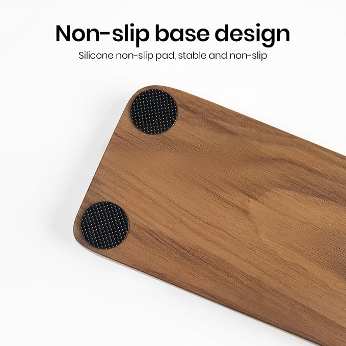 Walnut Wooden Wrist Rest for Mouse or One-Hand Keyboard | Ergonomic Design for Wrist Pain Relief, Smooth No Odor and Easy to Clean, Support Wrist to Coding Typing and Playing