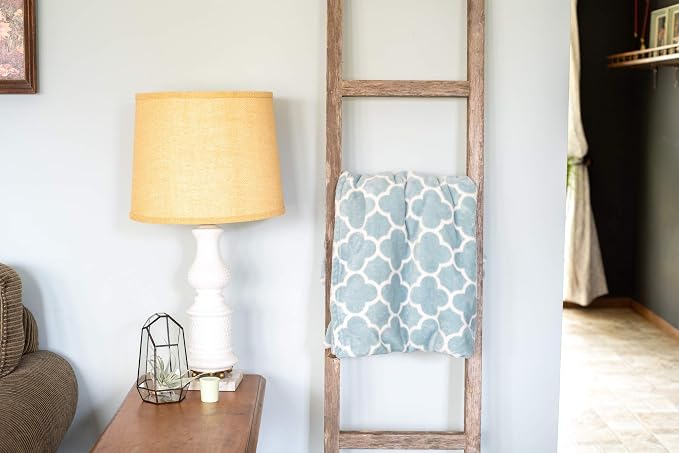 BarnwoodUSA Rustic Farmhouse Decorative Ladder - Our 6 ft Ladder can be Mounted Horizontally or Vertically and is Crafted from Upcycled Wood | No Assembly Required | Weathered Gray