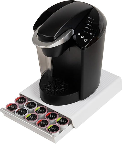 Mind Reader Single Serve Coffee Pod Drawer, Holds 30 Standard Coffee Pods, Compact Countertop Organizer, 2.5 Inch Tall Storage Base
