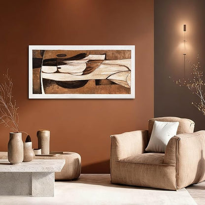 LEVERUP Modern Abstract Wall Art Gold Canvas Wall Artwork Dark Wall Decor for Bedroom Kitchen Office 20×40 Inch Posters for Room Aesthetic
