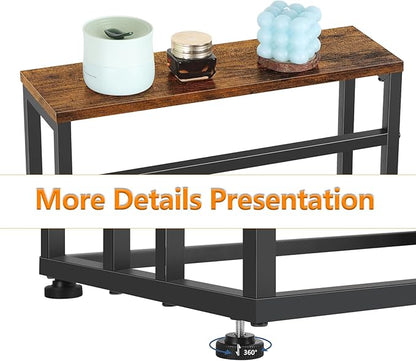 Bathroom Standing Towel Rack 3 Tier Metal Small Towel Holder Stand Farmhouse Blanket Ladder Holder with Storage Shelf for Bedroom Living Room, Black & Brown