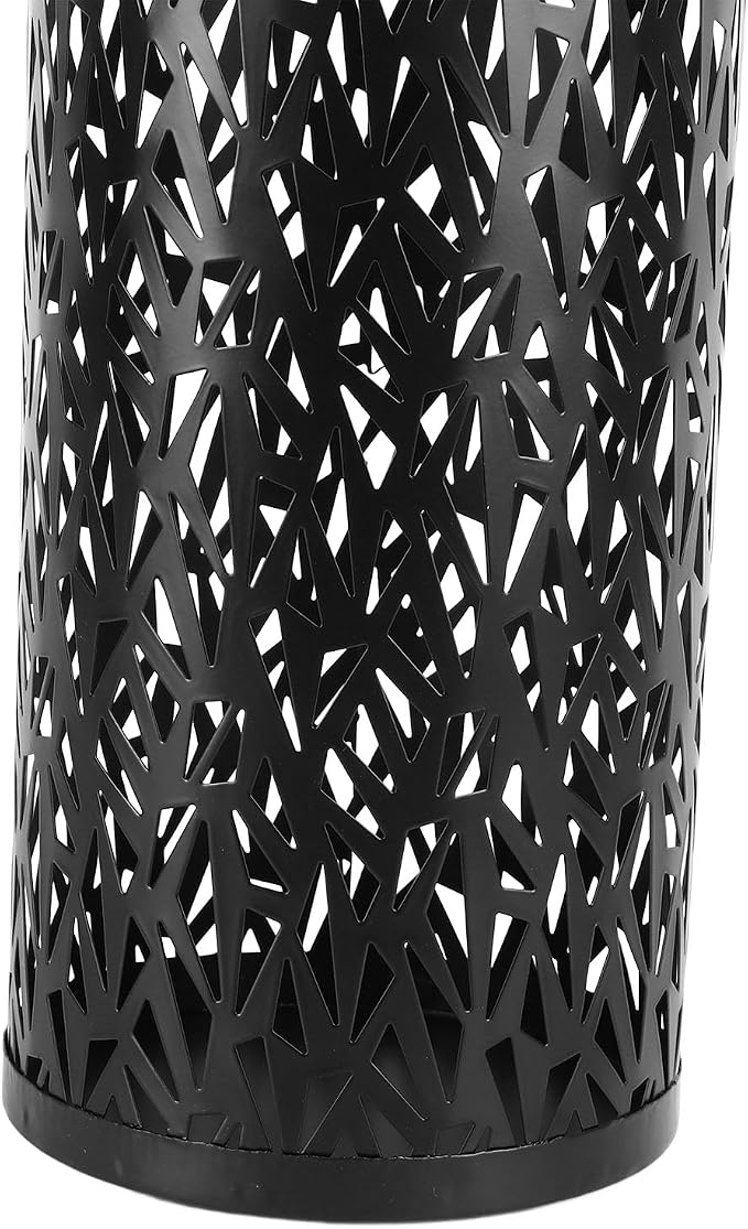 Umbrella Stand Rack for Entryway Metal Hollowed Freestanding Round Umbrella Holder Organizer Bin for Home Hotel Office Decor (Medium)