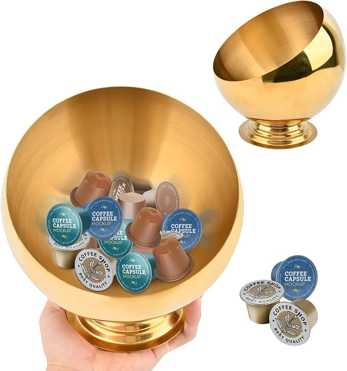 Coffee Pod Holder Large Capacity Coffee Pod Storage K Cup Organizer Espresso Pods Holder Espresso Capsule Storage for Counter(COLOR:gold)