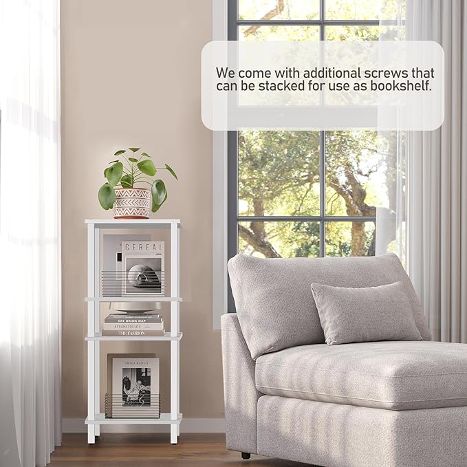 TUTOTAK End Table, Side Table, Nightstand, 2-Tier Storage Shelf, Sofa Side Table for Small Space, Living Room, Bed Room TB01BMW034