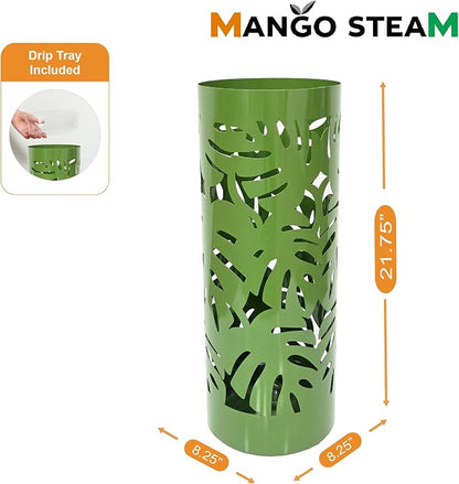 Mango Steam Round Leaf Umbrella Stand, Green