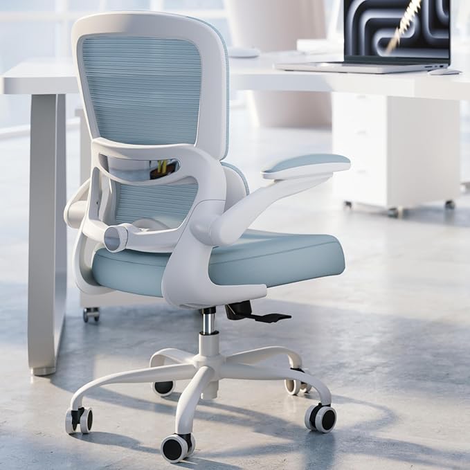 TRALT Office Chair - Ergonomic Desk Chair with Adjustable Lumbar Support, Mesh Computer Chair, Executive Chairs for Home Office Comfortable Lumbar Support (Navy Blue)