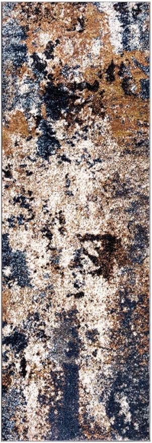 Keen Home Design Runner Rugs - 32"x192" Non-Shedding, Thick Pile Abstract Rugs for Kitchen, Living Room, Bedroom, Dining Room, Entryway - Size: 2'8" x 16', Skies Multi
