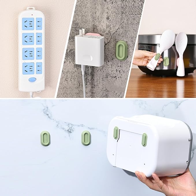 XYOFUN Magnetic Remote Control Holder Wall Mount - 6 Pcs No Drill Self-Adhesive Organizer for Air Conditioner & TV Remotes, Storage Caddy for Televisions Backside - White&Black