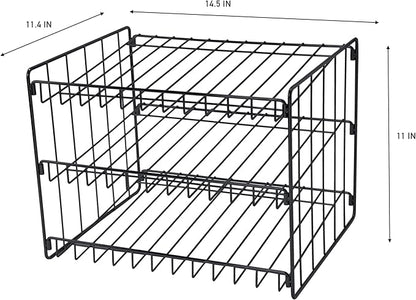 Kitchen Details 3 Tier Can Storage Organizer Rack in Black