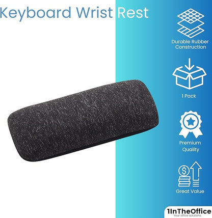 1InTheOffice Mouse Wrist Rest, Beaded Wrist Support Pad Ergobeads, Black