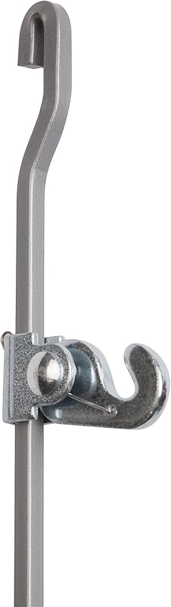 STAS Art Hanging Set: STAS j-Rail max Steel Rod Silver 4x4 100cm + Hook