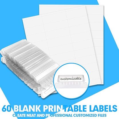 HERKKA Extra Capacity Hanging File Folders, 60 Pack Reinforced Letter Size Hanging Folders with Heavy Duty 3 Inch Expansion, Designed for Bulky Files, Medical Charts, 12 Assorted Colors