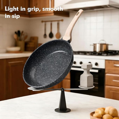 12 inch Nonstick Frying Pan Skillet, Non Stick Granite Fry Pans, Omelette Pan, Egg Frying Pan with Heat-Resistant Handle, Requires Installation, PFOA Free Chef's Pan, Induction Compatible