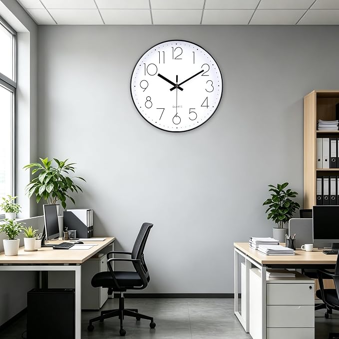 jomparis 16 Inch Large Wall Clock Modern Elegant Style for Living Room Office Kitchen Dining Room