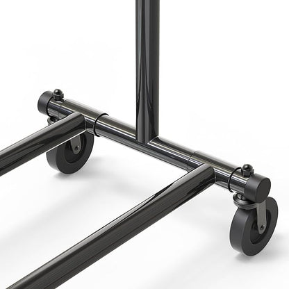 Simple Houseware Heavy Duty Clothing Garment Rack, Holds Up to 150 lbs, 42 to 67 Inches Extendable Rod, Black