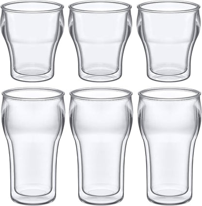 Amazing Abby Rockies Insulated Tumblers - Double-Wall BPA-Free, Shatter-Proof, Dishwasher-Safe Set of 6 with 14-Ounce and 20-Ounce All-Clear Plastic Cups