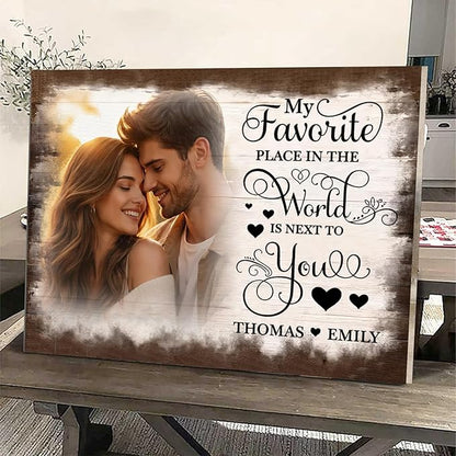 Love Signal Personalized Wall Art for Couples, Custom Photo Print Canvas/Poster/Frame, Wedding, Anniversary, Valentine Day, Birthday Gifts for Him Her Boyfriend Girlfriend, Husband Wife Bedroom Decor