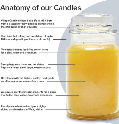 Village Candle Spiced Pumpkin Large Apothecary Jar, Scented Candle, 21.25 oz.
