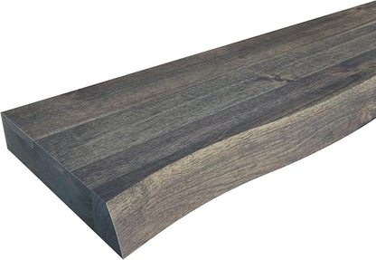 Howizz 24" Acacia Live Edge Floating Shelves Set of 2 - Wall Mounted Wooden Shelf for Stylish Home Décor - Mocha Color 24x7.5x1.5 Inches